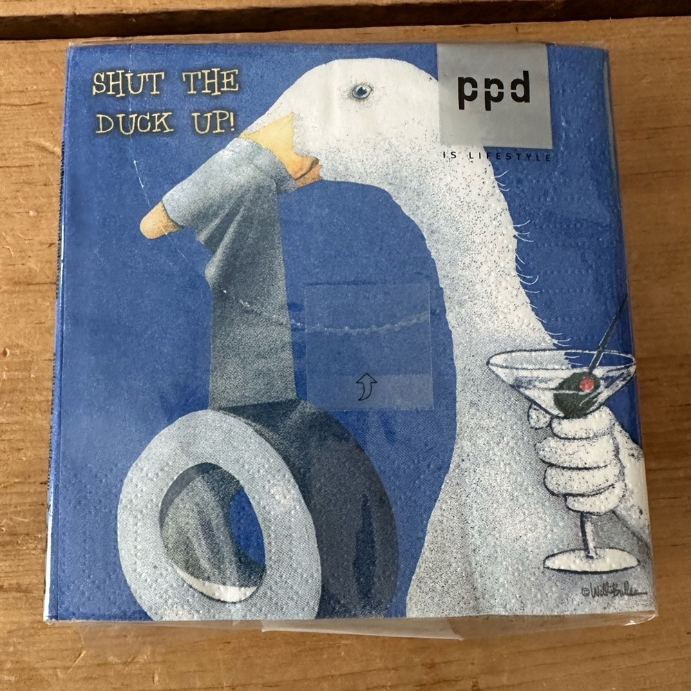 7 packages of cocktail napkins mostly unopened. We are swimming in them !